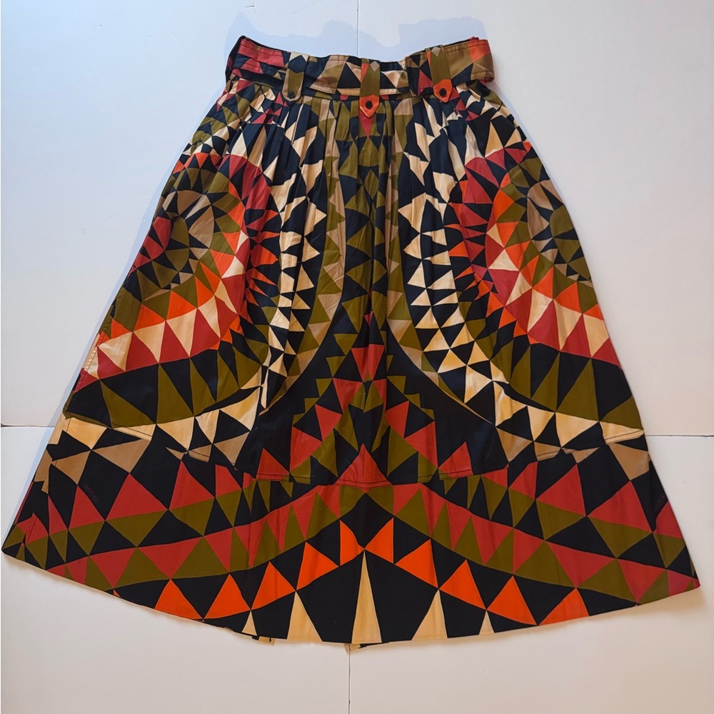 FARM Rio Heart Deco Black Button Down Midi Skirt in Size XS NWT - Picture 2 of 4